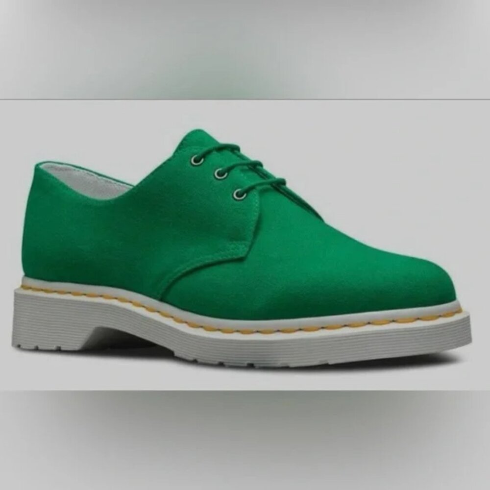 EUC Dr. Martens 1461 Lester Green Canvas Lace-Up Oxford